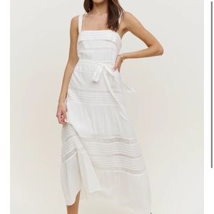 Reformation white edwina dress (NEW WITH TAG)